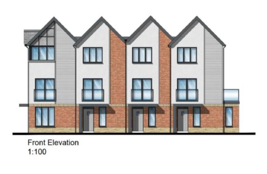 Lot: 42 - SITE WITH PLANNING FOR 10 HOUSES - Front Elevation
